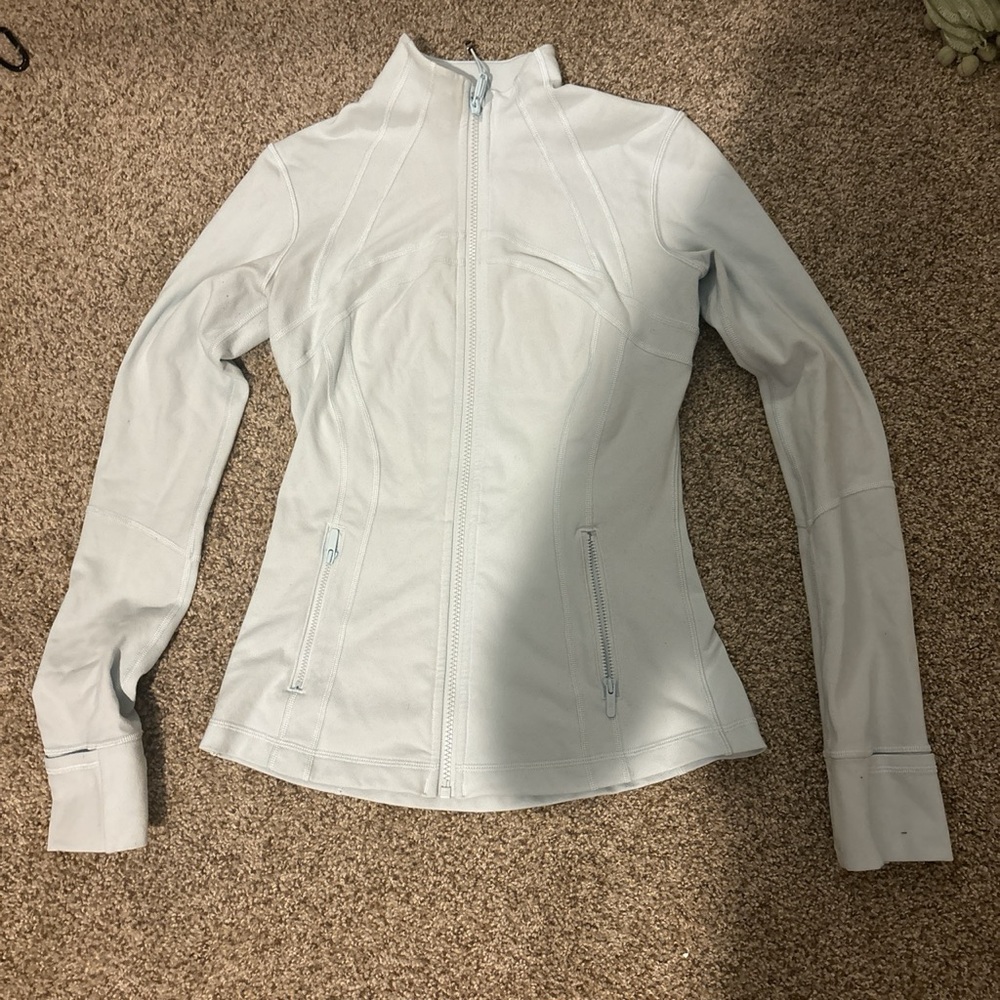 light blue define jacket